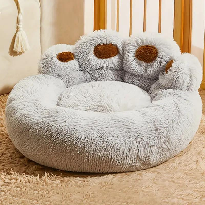 Cozy Winter Retreat: Soft Long Plush Cat and Dog Kennel for Warm and Comfortable Pet Bedding