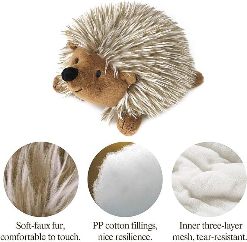 Pawaboo Plush Dog Toy, Non-Toxic Super Soft Faux-Fur Hedgehog Dog Toy Squeak Aninal Toy Stuffed Biting Training Playing Toys for Dog Puppy