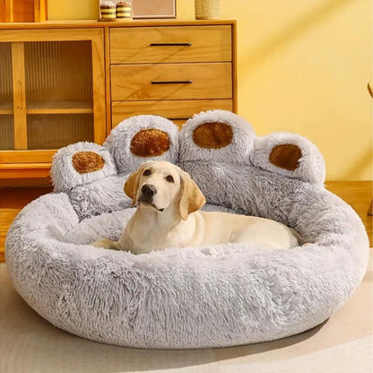 Cozy Winter Retreat: Soft Long Plush Cat and Dog Kennel for Warm and Comfortable Pet Bedding