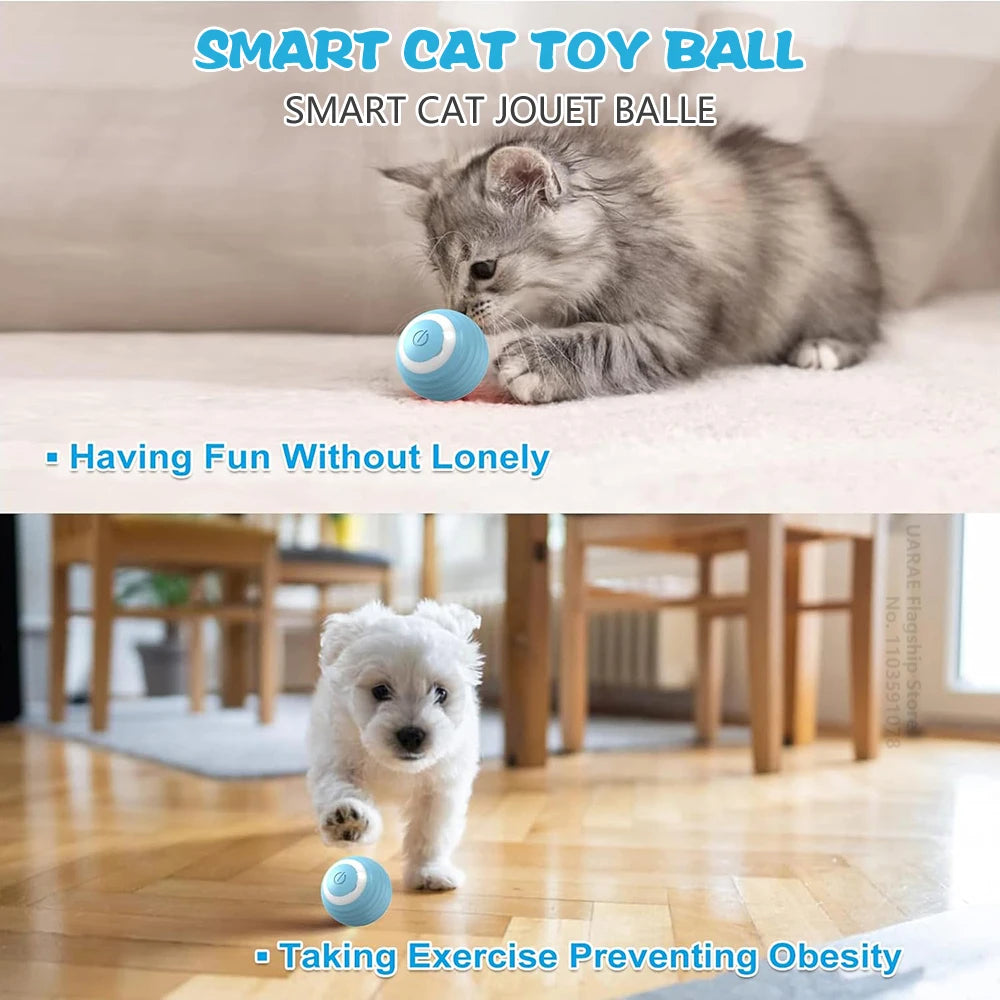 Cat Interactive Ball Electric Automatic Rolling Ball Smart Toys for Cats Smart Cat Toy Rotating Ball Cat Game Accessories