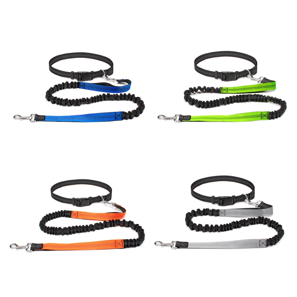 Hand Free Dog Leash for Pet Walking Running Jogging Adjustable Dog Leash Waist Belt Chest Strap Traction Rope Dog Accessories