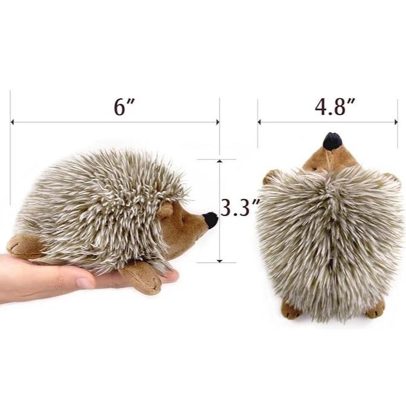 Pawaboo Plush Dog Toy, Non-Toxic Super Soft Faux-Fur Hedgehog Dog Toy Squeak Aninal Toy Stuffed Biting Training Playing Toys for Dog Puppy